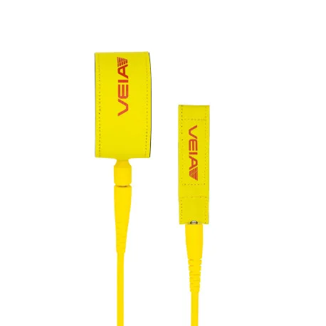 Leashes SurfVeia John John Florence Pro 6’ Comp Leash – Yellow/Red