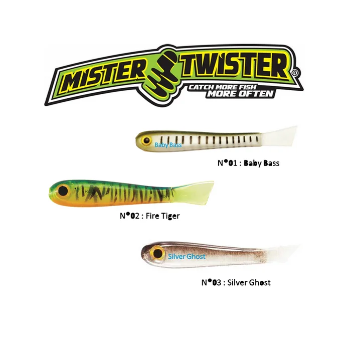 LEURRES MISTER MINO MISTER TWISTER 5CM PAR 10