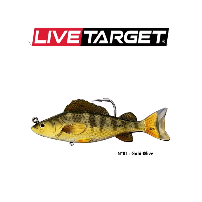 LEURRES SOUPLES LIVE TARGET SWIMBAIT YELLOW PERCH 20CM