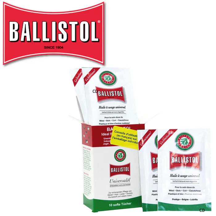 LINGETTES BALLISTOL HUILE UNIVERSELLE PAR 10