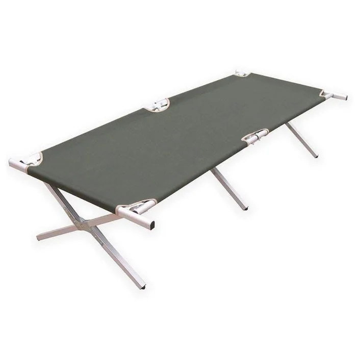 Lit picot type US Mil-Tec en aluminium avec sac de transport