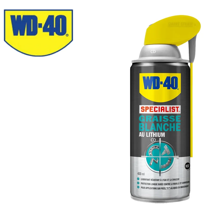 LUBRIFIANT WD-40 SPRAY GRAISSE BLANCHE LITHIUM 400ML