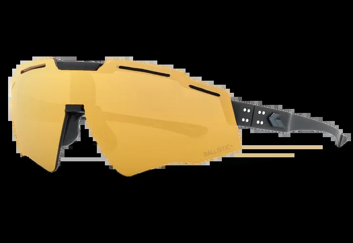 Lunettes Blastshield B2 MILSPEC Ballistic – Miroir doré non polarisé ANSI Z87+ avec antibuée
