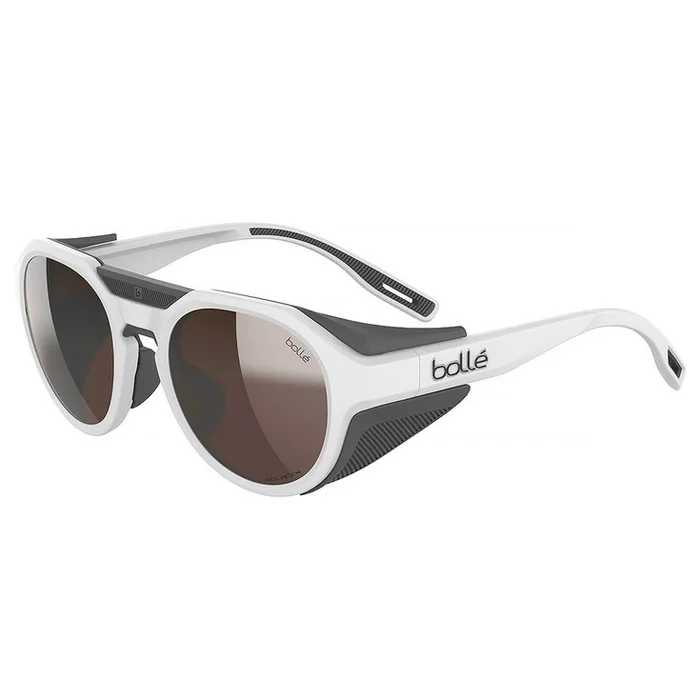 Lunettes de soleil Bollé Ascender White Matte Solace4 Brown Gun