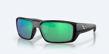 Lunettes de soleil Costa Fantail Pro Noir mat Verre miroir vert 580G