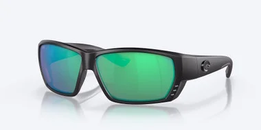 Lunettes de soleil Costa Tuna Alley Blackout à monture noire et verres miroirs verts 580G