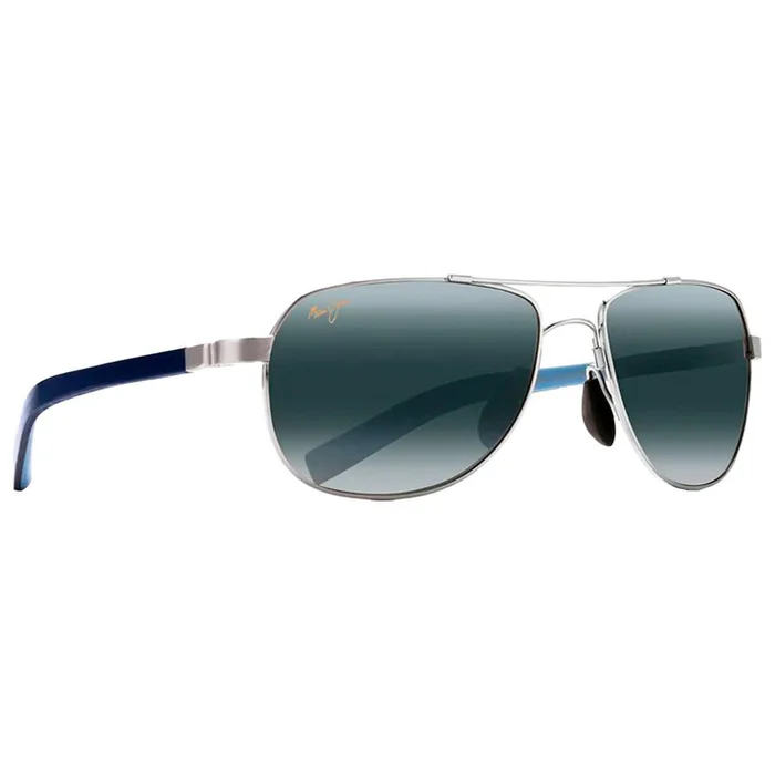 Lunettes de soleil Maui Jim Guardrails Argent Bleu Clair Gris Neutre MauiBrilliant