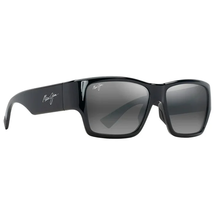 Lunettes de soleil Maui Jim Ka’olu Noir Brillant Neutral Grey Minéral Superthin
