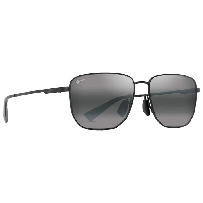 Lunettes de soleil Maui Jim Lamalama Asian Fit Noir Mat Gris Neutral Grey MauiPure