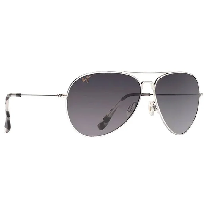 Lunettes de soleil Maui Jim Mavericks Argent Gris Neutre MauiPure