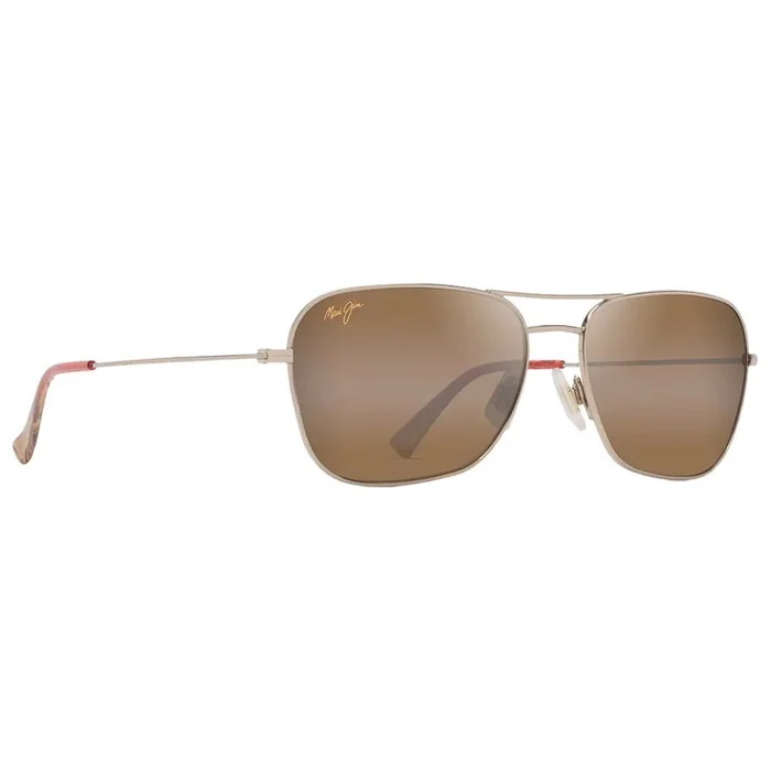 Lunettes de soleil Maui Jim Naauao Doré Clair Brillant Rouge Marron Bronze HCL MauiPure