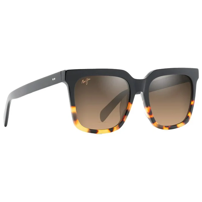 Lunettes de soleil Maui Jim Rooftops Noir Ecaille Hcl Bronze Mineral Superthin