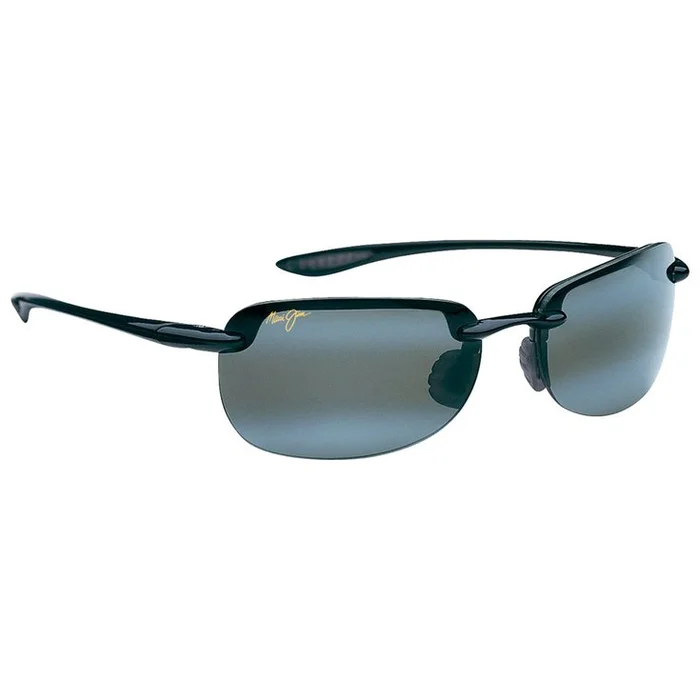 Lunettes de soleil Maui Jim Sandy Beach Noir Brillant Gris Neutre Polycarbonate Bidegrade