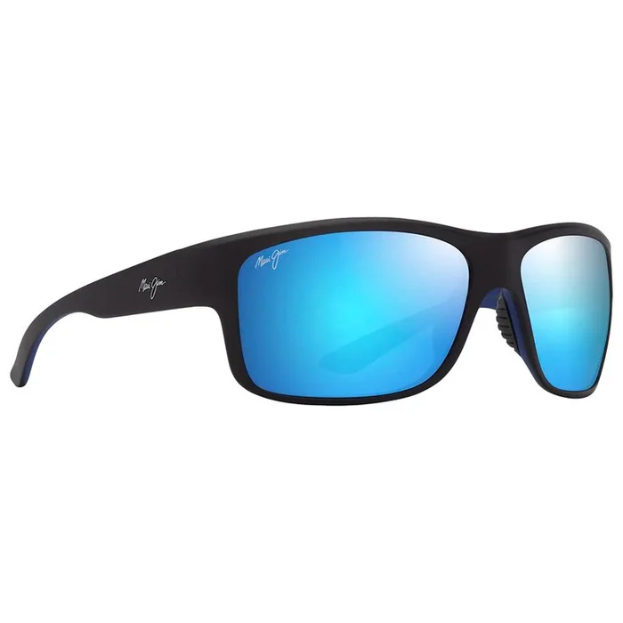 Lunettes de soleil Maui Jim Southern Cross Noir Mat Bleu Bleu Hawai Minéral Superthin