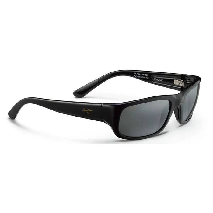 Lunettes de soleil Maui Jim Stingray Gloss Black Gris Neutre Mineral St Bidegrade