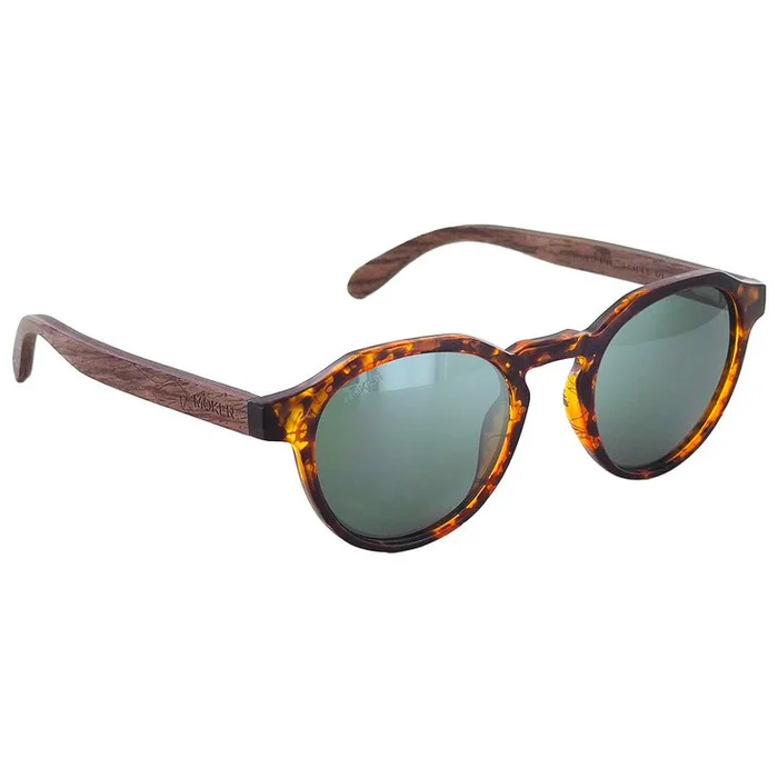 Lunettes de soleil Moken Vision Green Wood Tortoise Wood Grey Polarized