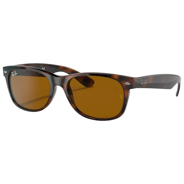 Lunettes de soleil Ray Ban RB2132 New Wayfarer Classic Polished Light Havana Brown B-15