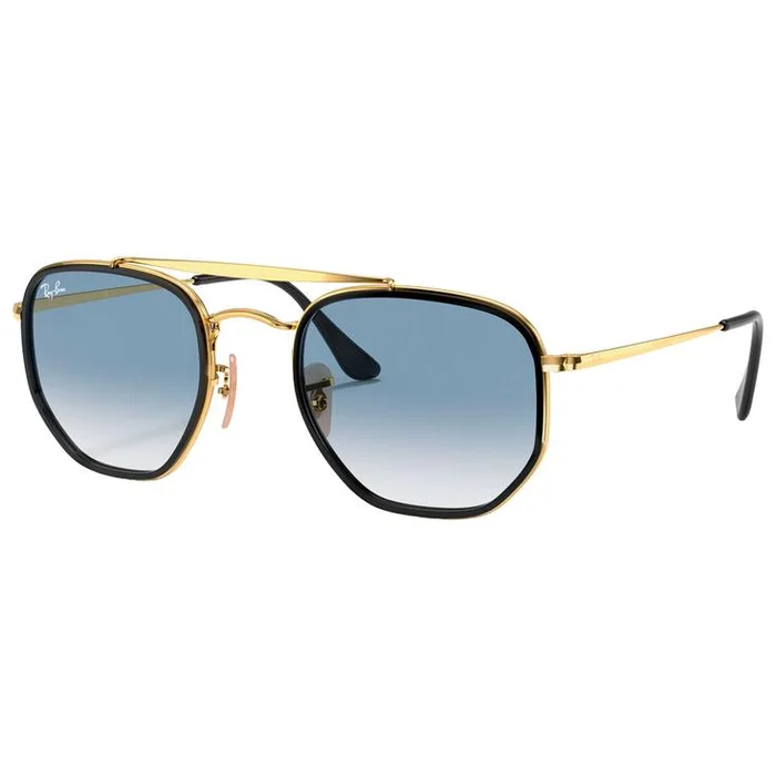Lunettes de soleil Ray Ban RB3648M Marshal II Polished Gold Gradient Light Blue