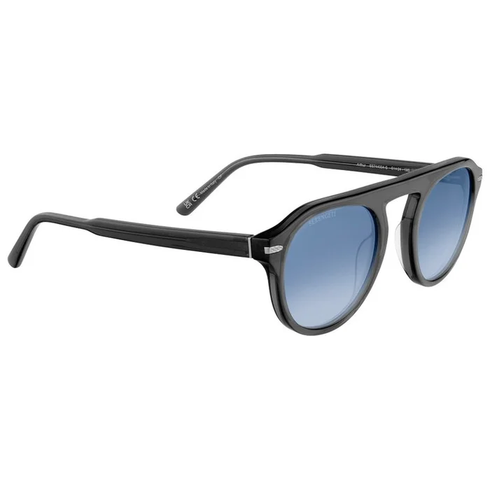 Lunettes de soleil Serengeti Arthur Shiny Transparent Grey Mineral Polarized Blue Gradient