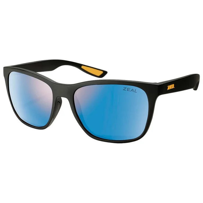 Lunettes de soleil Zeal Fremont Matte Black Ellume Polarized Horizon Blue