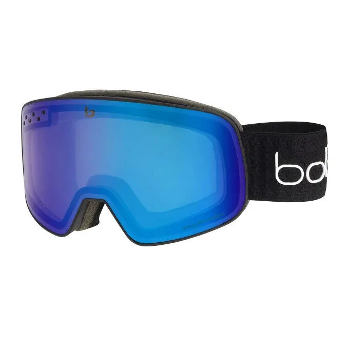 Masque de ski NEVADA BLACK CROSS MATTE – PHANTOM+ BLUE SEMI-POLARIZED PHOTO CA