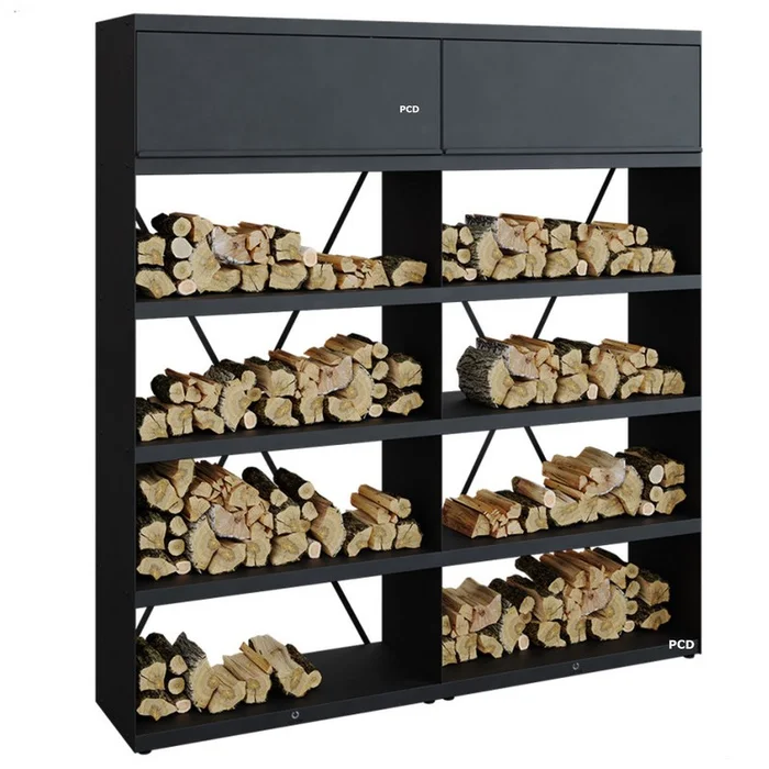Meuble Range Bois Noir 200 Ofyr
