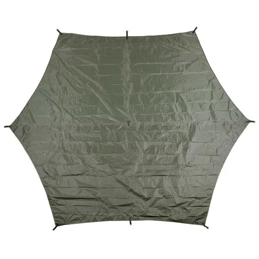 MFH Bâche / Couverture hexagonale, polyester 210T, vert olive, 340 x 310 CM