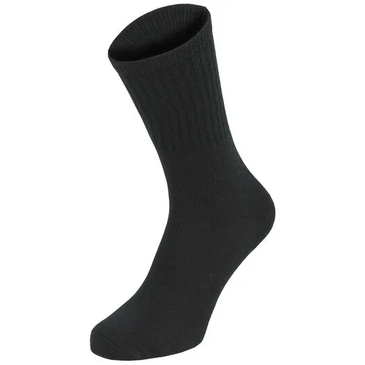 MFH Chaussettes Army mi-longues noires, lot de 3