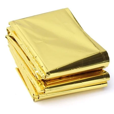 MFH couverture de sauvetage First Aid, argent / or 210x130CM