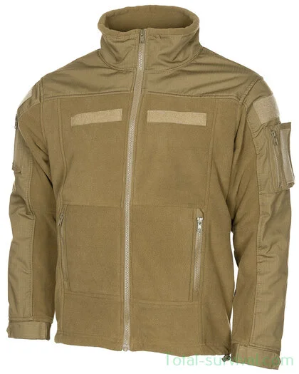 MFH Veste polaire « Combat », Rip stop, coyote tan
