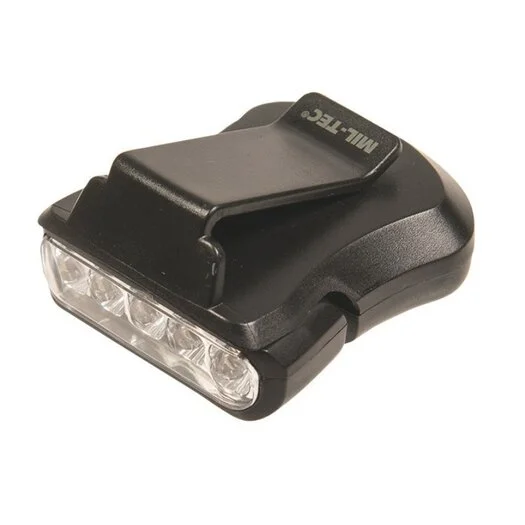 Mil-Tec Lampe à pince 5 LED, noir
