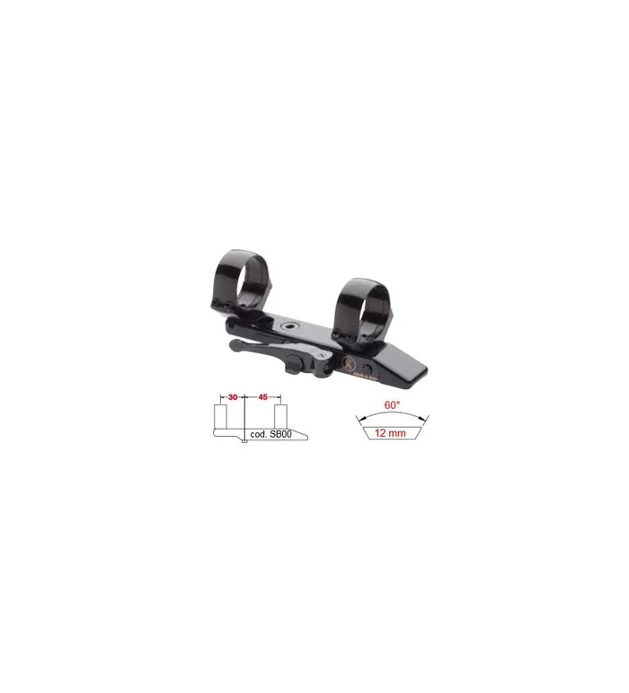Montage amovible Contessa pour rail de 12 mm – Express Colliers