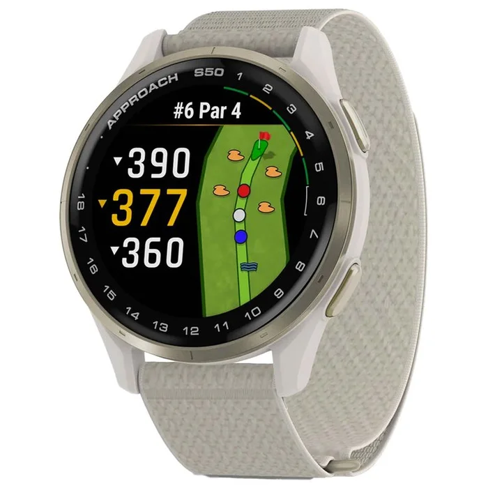 Montre GPS Garmin Approach S50 Cream Gold