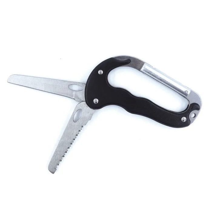 Mousqueton couteau 2 lames