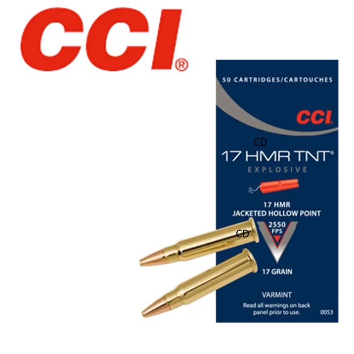 MUNITIONS CCI 17 HMR VARMINT TNT 17 Grains PAR 50