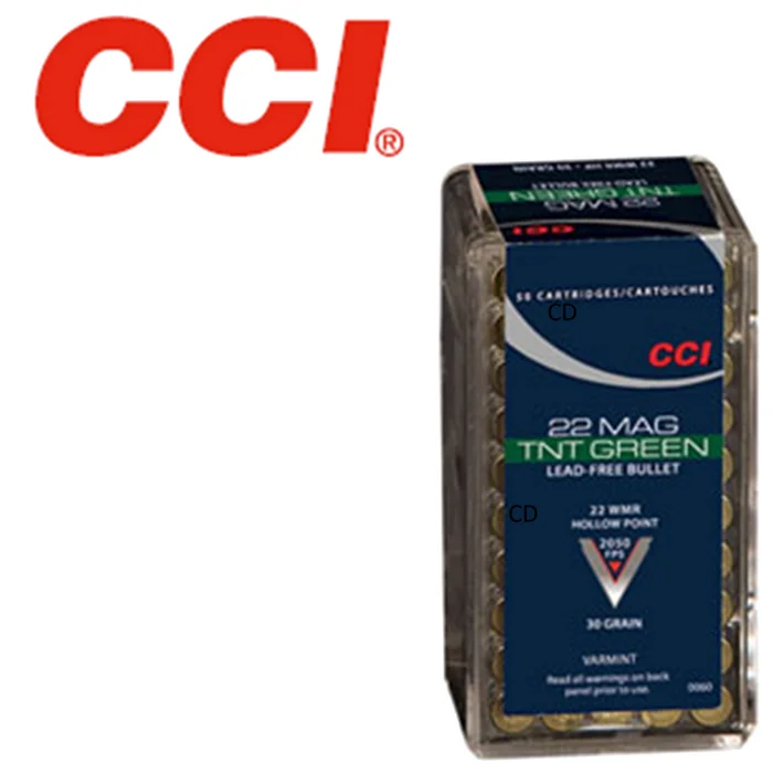 MUNITIONS CCI 22 MAG VARMINT TNT GREEN 30 Grains PAR 50