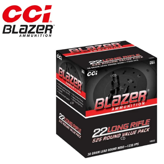 Munitions CCI Blazer 22LR 38 Grains Plomb Round Nose Par 525