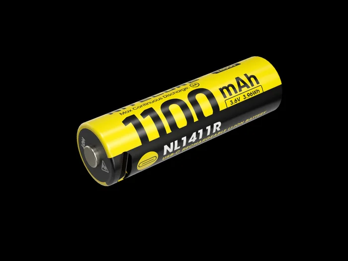 NCNL1411R – NITECORE Accu 14500 Micro-USB 1100mAh 3,6V 3,96Wh