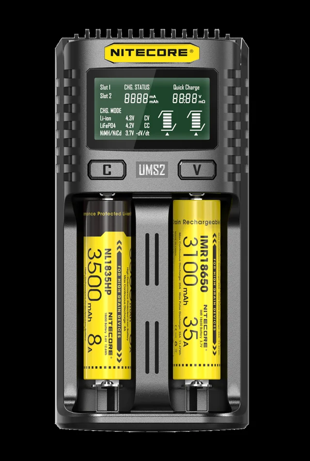 NCUMS2 – NiteCore Chargeur USB 2 ports 3000mA chacun – LCD