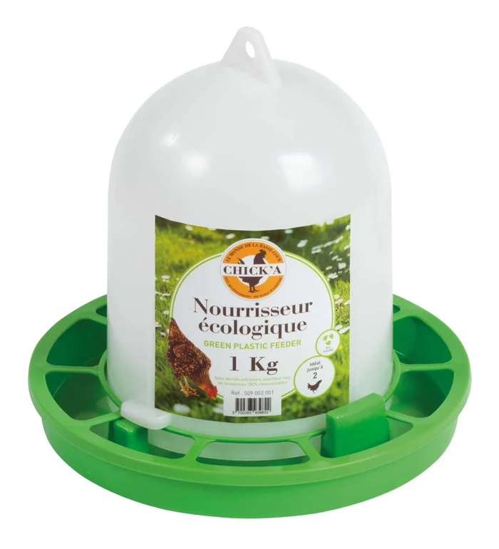 Nourrisseur à trémie ligne verte, 1 kg CHICK’A