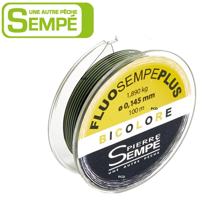 NYLON PIERRE SEMPE BICOLORE JAUNE /NOIR 100M