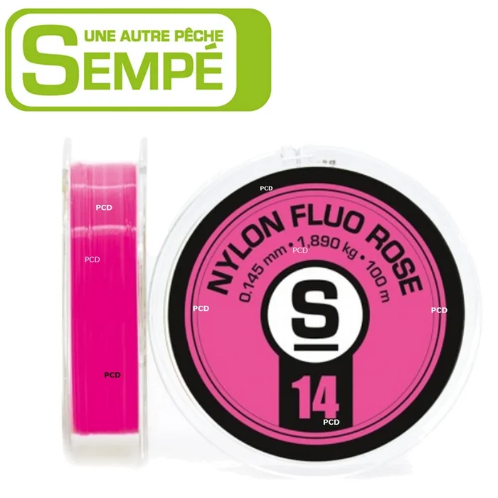 NYLON PIERRE SEMPE FLUO ROSE 100M