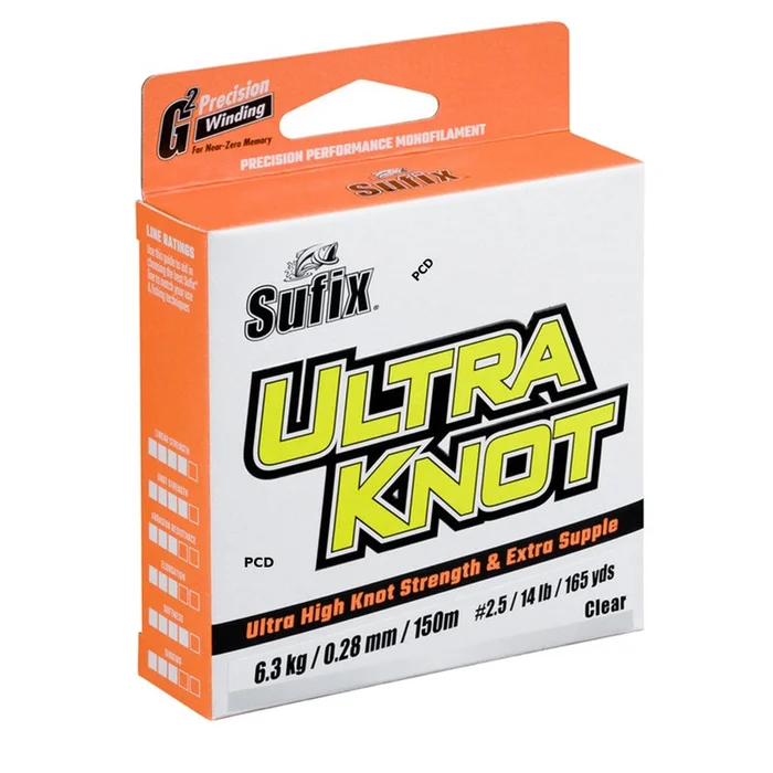Nylon Sufix Ultra Knot Yellow Orange 150M