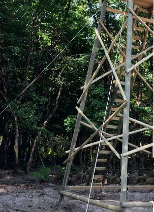 Option Haubans pour ancrage pour mirador d’affût