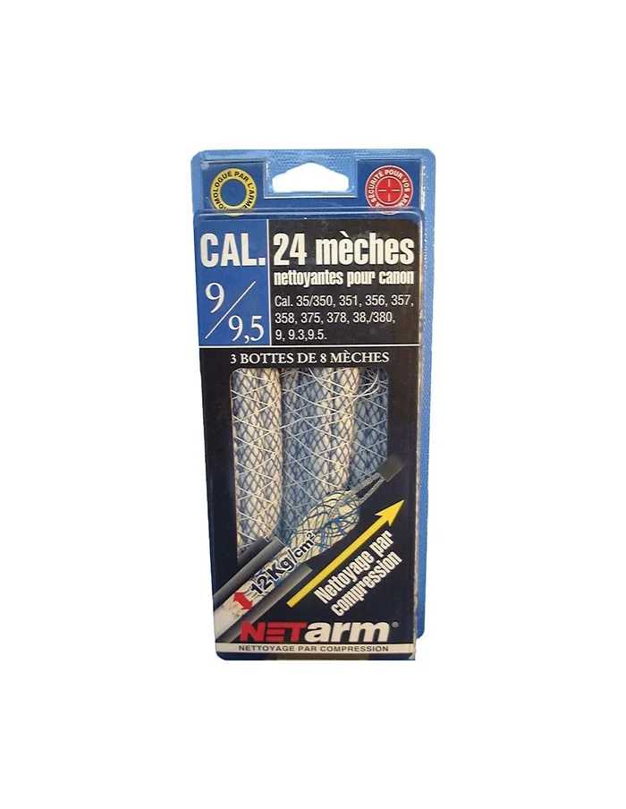 Pack 24 mèches bleues – Calibre 9 à 9,5mm