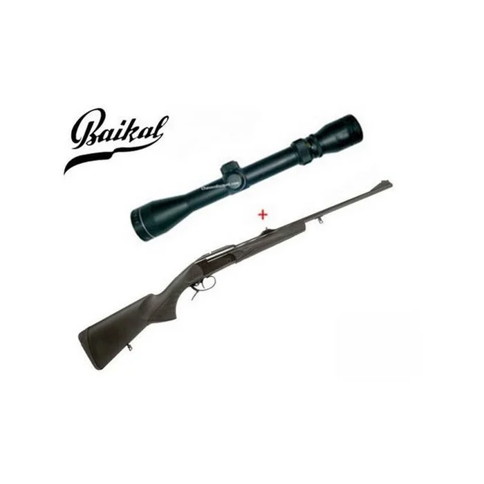 Pack Carabine IJ18 308 Win Synthétique Baïkal + Lunette 3.9×40