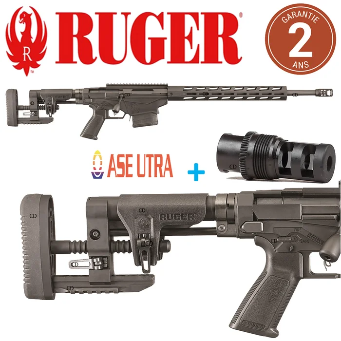 Pack Carabine Ruger Précision Rifle RPR Tactical V2 308 Win + Frein De Bouche Ase Ultra