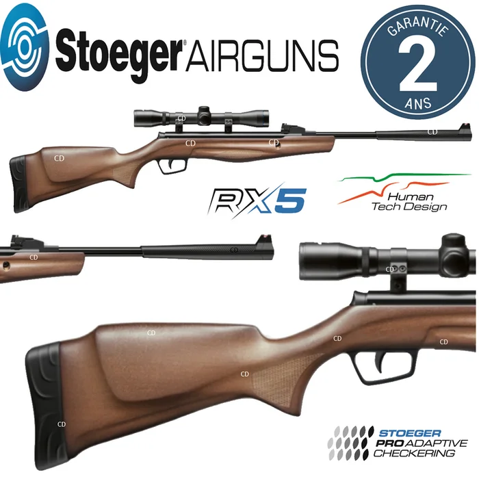 Pack Carabine Stoeger Airguns Rx5 Bois 10 Joules