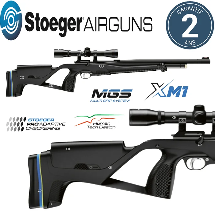 Pack Carabine Stoeger Airguns XM1 PCP 20 Joules Calibre 5.5mm