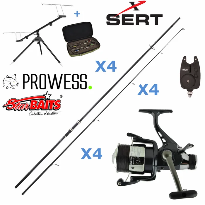 Pack Carpe Carbone Débrayable Médium Instinct 4 Cannes